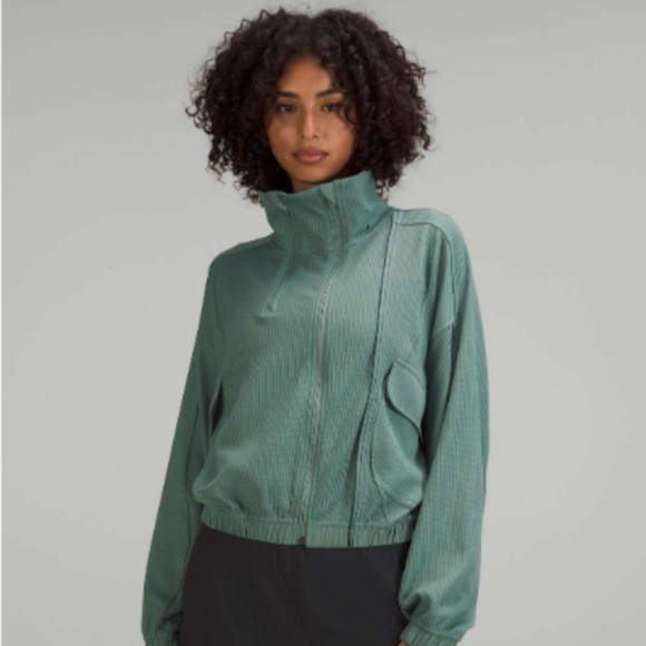 lululemon athletica Jackets & Blazers - Lululemon Size 8 Women's Adaptable Fit Full-Zip Jacket Teal Athleisure